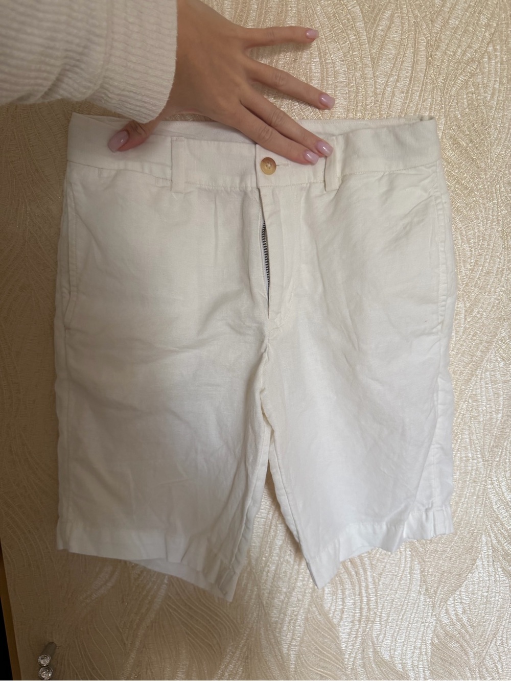 Polo by Ralph Lauren Men's White Flat-Front Cotton Shorts